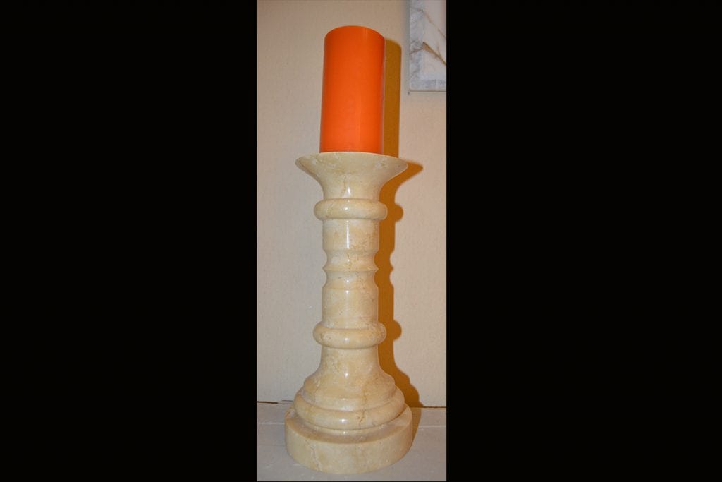 Marble candle holder