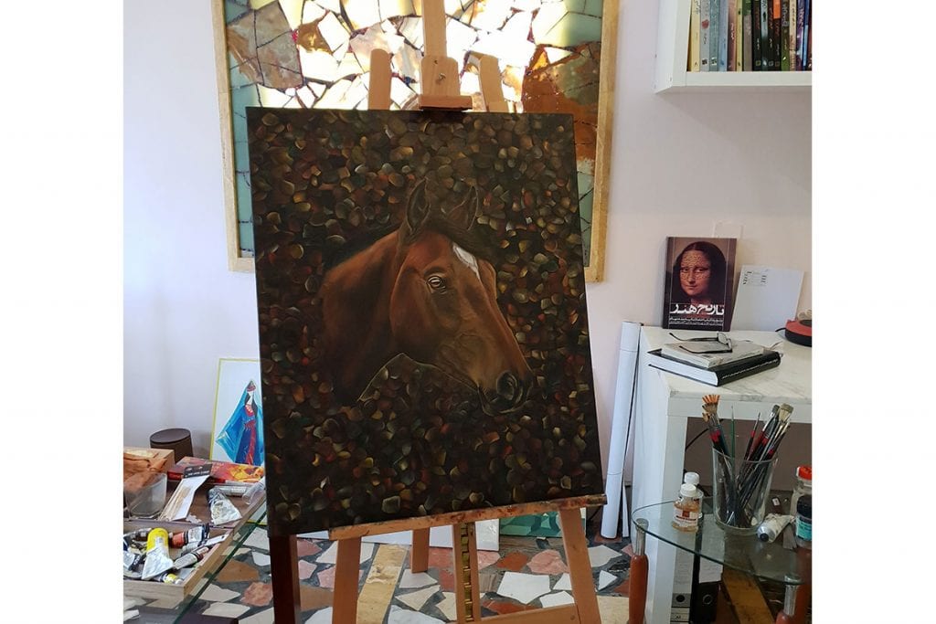 Original oil painting horse