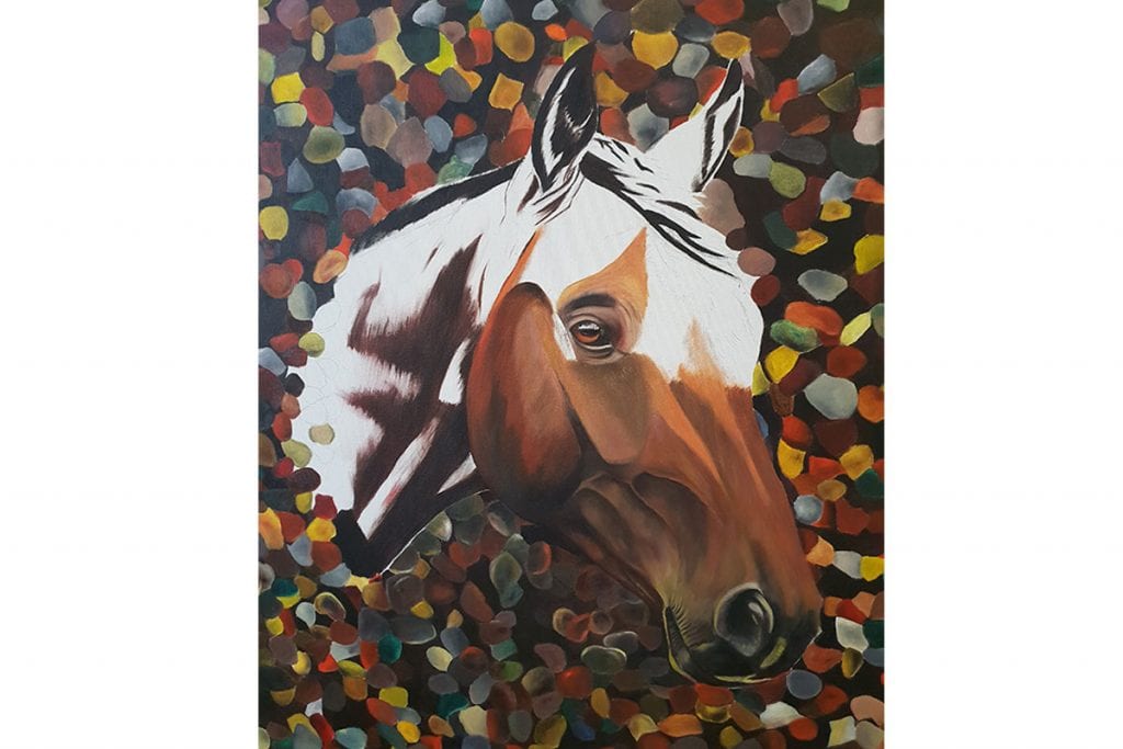 Original oil painting horse