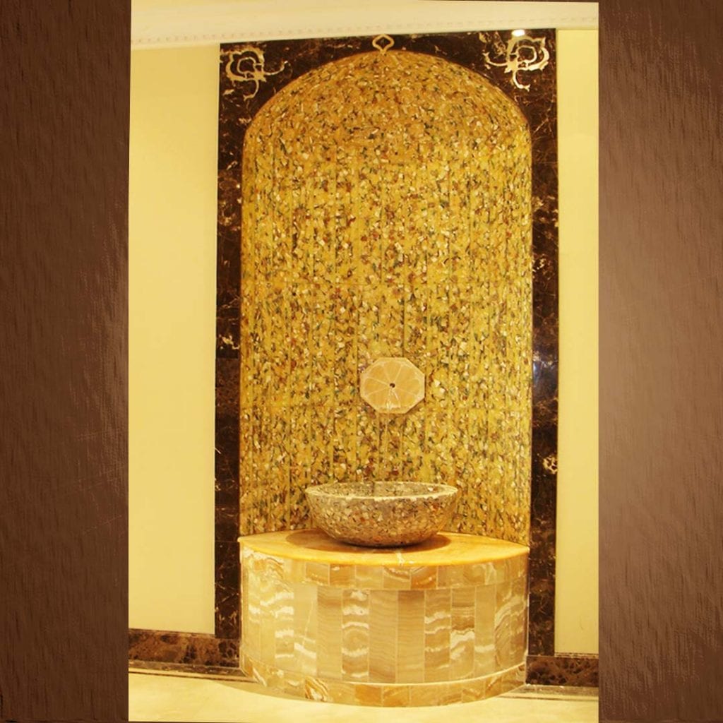wall fountain Glass with marble 2009
