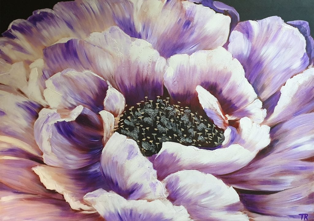 A-Purpel Flower Size 50 x70 cms October 2021