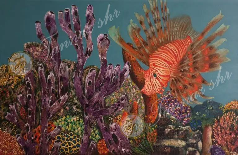 Lion Fish size 90 x 60 cm